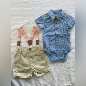 Baby suspender outfit